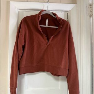 Fabletics Half-Zip Cropped Sweatshirt